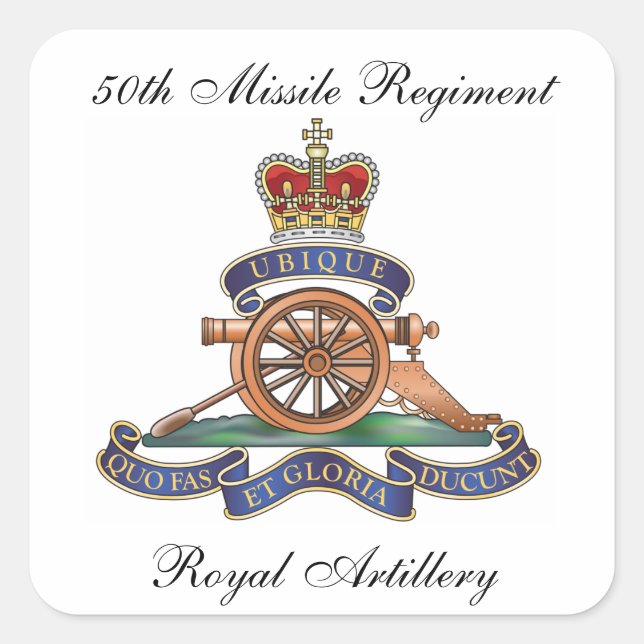 50th Missile Regiment Square Sticker (Front)
