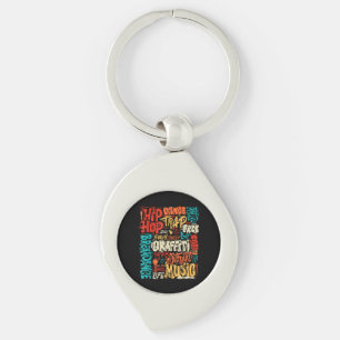 50th Music And Hip hop Graffiti Cassette Vintage R Key Ring