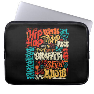 50th Music And Hip hop Graffiti Cassette Vintage R Laptop Sleeve