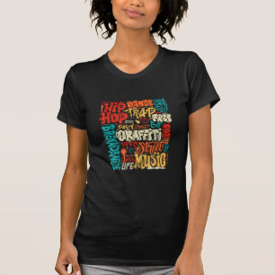 50th Music And Hip hop Graffiti Cassette Vintage R T-Shirt