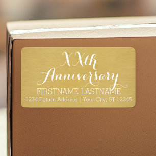 50th or Other Wedding Anniversary Personalised Label