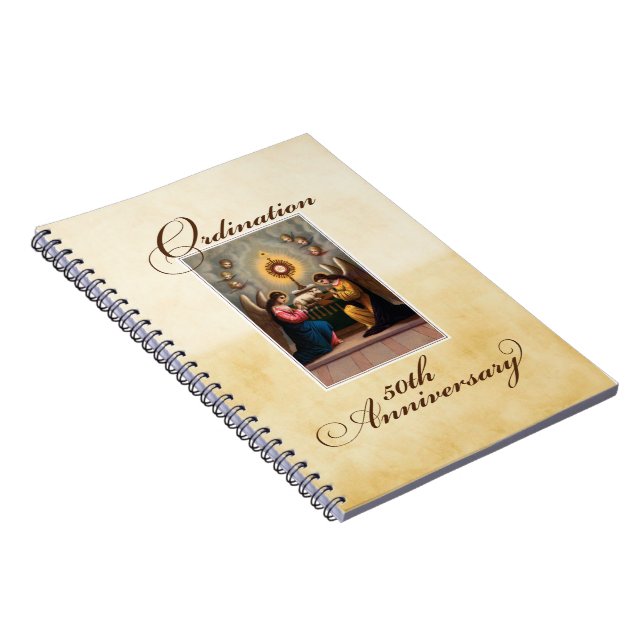 50th Ordination Anniversary Angels at Altar Spiral Notebook (Right Side)
