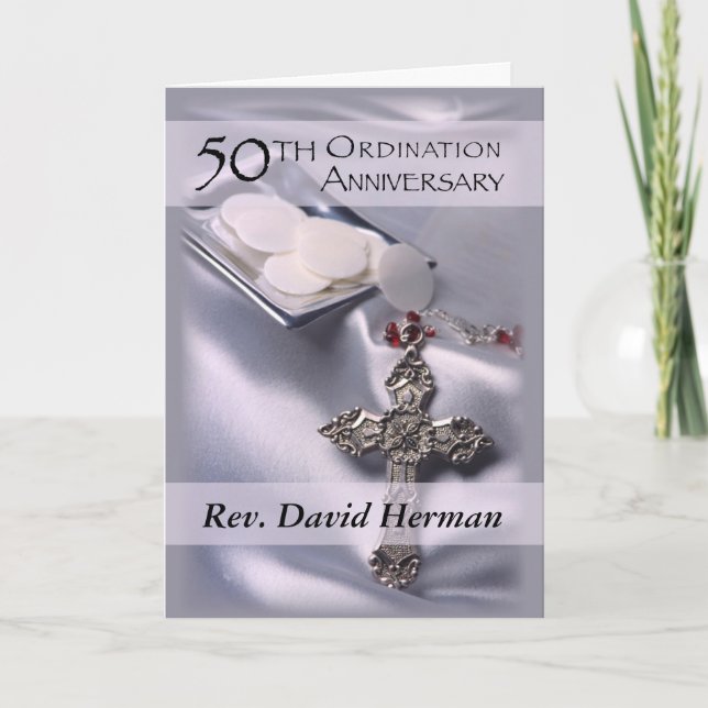 50th Ordination Anniversary Invitation, Personaliz Invitation (Front)