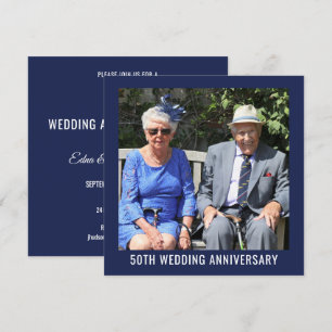 50th Photo Wedding Anniversary Invitation