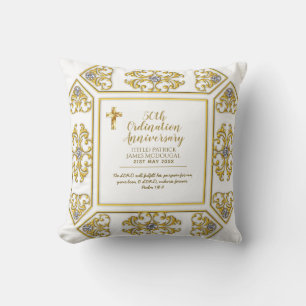 50th PRIEST Ordination Anniversary Personalised Cushion