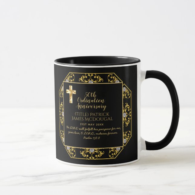 50th PRIEST Ordination Anniversary Personalised Mug (Right)