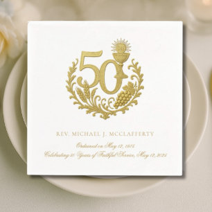 50th Priestly Ordination Golden Jubilee Napkin
