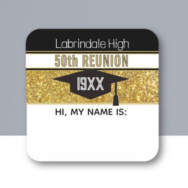 50th Reunion! Customized Name tag Sticker (Creator Uploaded)
