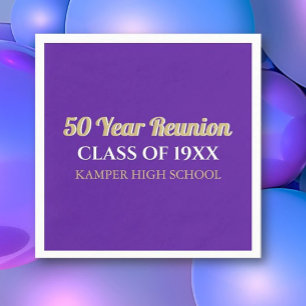 50th Reunion Fun! CUSTOM Reunion Napkin