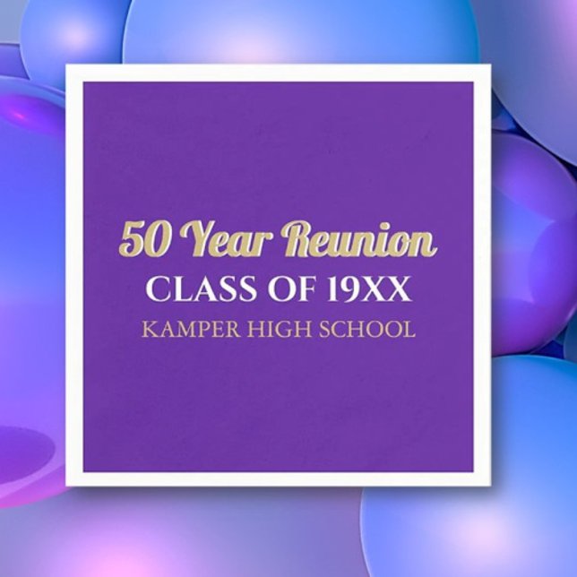 50th Reunion Fun! CUSTOM Reunion  Napkin (Creator Uploaded)