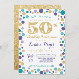 50th Surprise Birthday Party Invitation