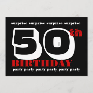 50th SURPRISE Birthday Party Invitation Template