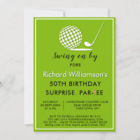 50th Surprise Birthday Party Men's Golf Theme