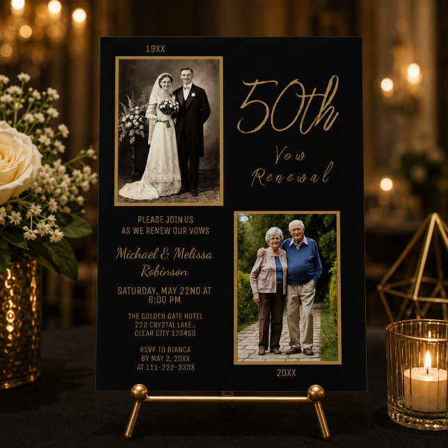 50th Vow Renewal Photo Invitation (Celebrating 50 Years of Love)