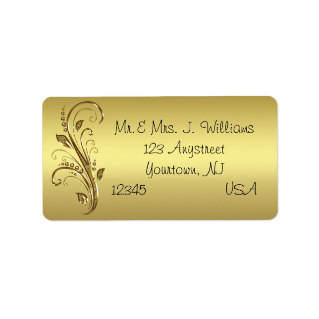 50th Wedding Anniversary Address Label (Front)