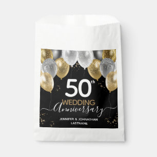 50th Wedding Anniversary Balloons Favour Bags