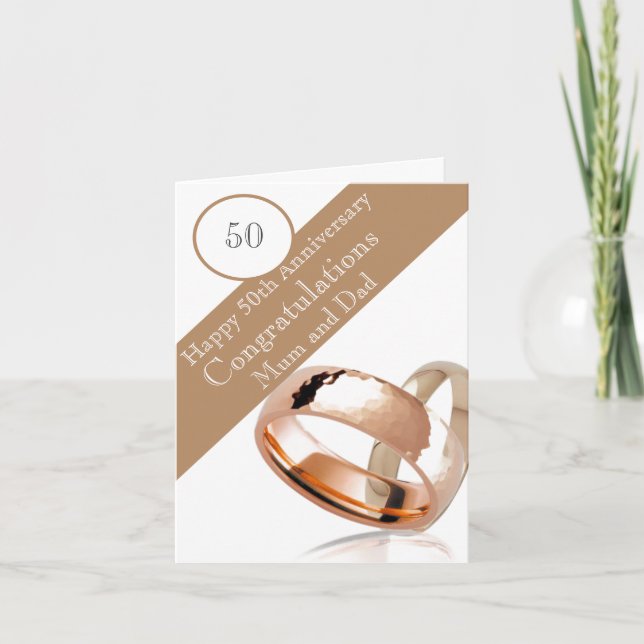 50th Wedding Anniversary  Card (Front)