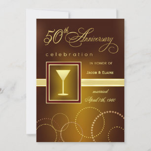 50th Wedding Anniversary Celebration - Modern Invitation