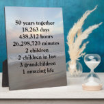 50th Wedding Anniversary Celebration Plaque<br><div class="desc">A great 50th anniversary gift for your parents. Customise the plaque with your family's information.</div>
