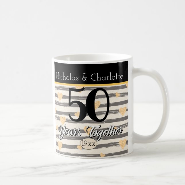 50th Wedding Anniversary Custom Coffee Mug (Right)