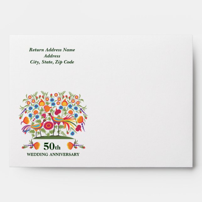 50th Wedding Anniversary Customisable Envelopes (Front)