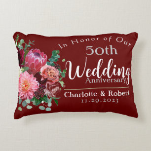 50th Wedding Anniversary  Decorative Cushion