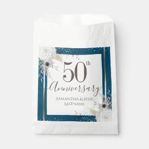 50th Wedding Anniversary Floral Favour Bag