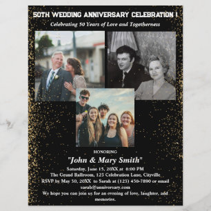 50th Wedding Anniversary Flyer
