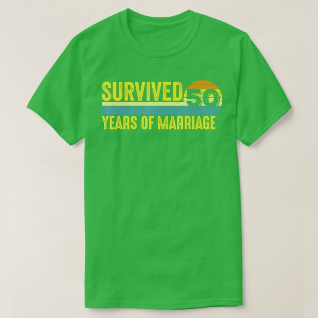 50th Wedding Anniversary Funny Husband Wife Couple T-Shirt (Design Front)