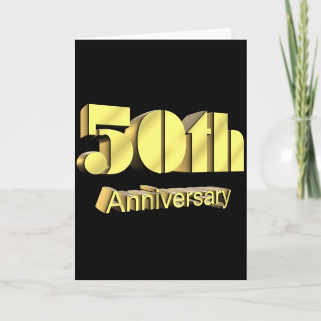 50th Wedding Anniversary Gifts Card (Front)