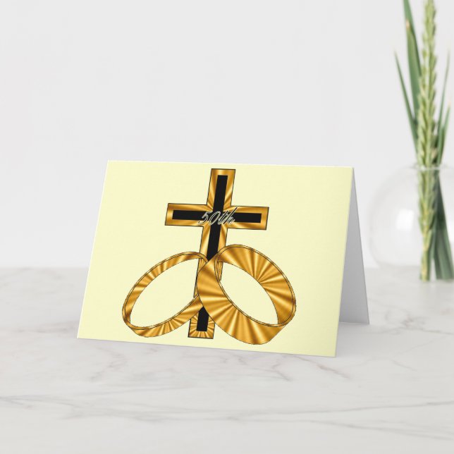 50th Wedding Anniversary Gifts Card (Front)