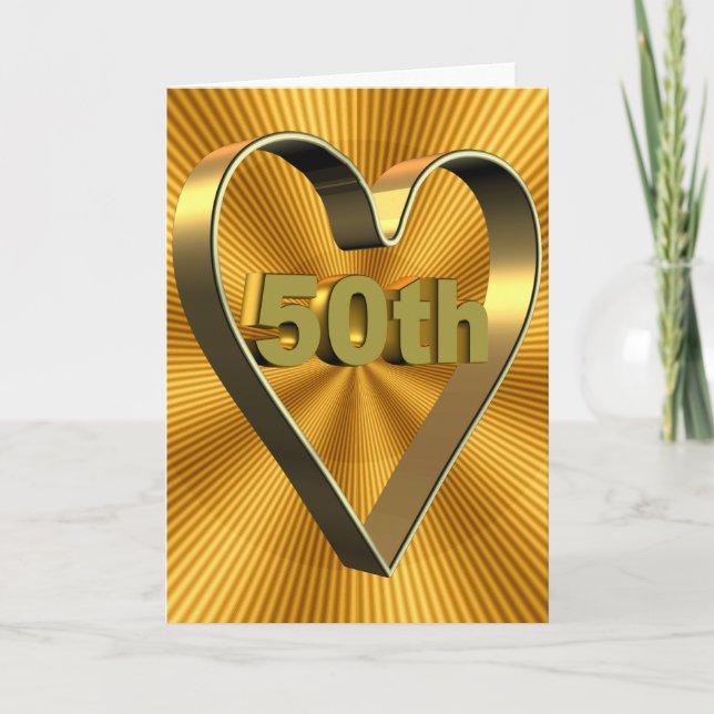 50th Wedding Anniversary Gifts Card (Front)