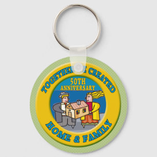 50th Wedding Anniversary Gifts Key Ring