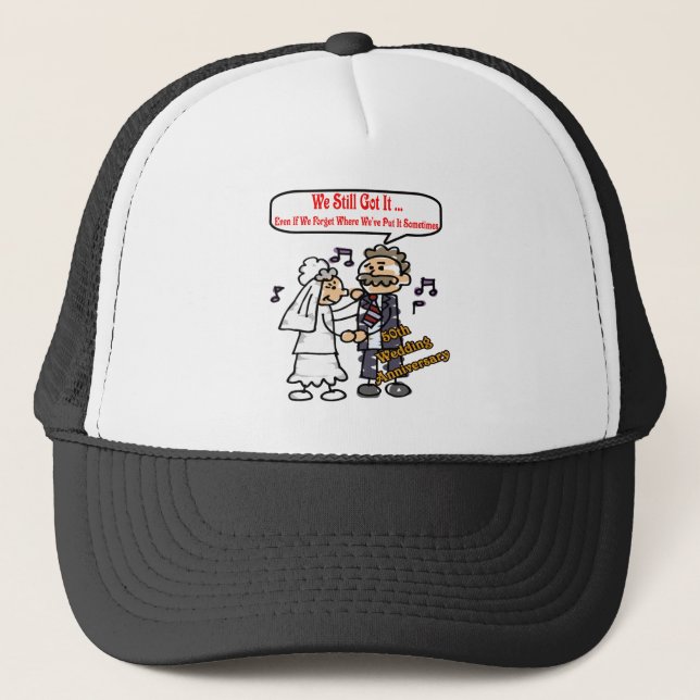 50th Wedding Anniversary Gifts Trucker Hat (Front)