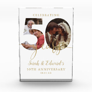 50th Wedding Anniversary Gold 2  Photo Block