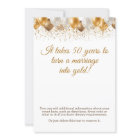 50th Wedding Anniversary Gold Balloon
