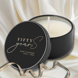 50th Wedding Anniversary Gold Black