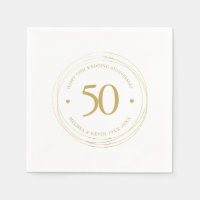 50th Wedding Anniversary Gold Circle Frame