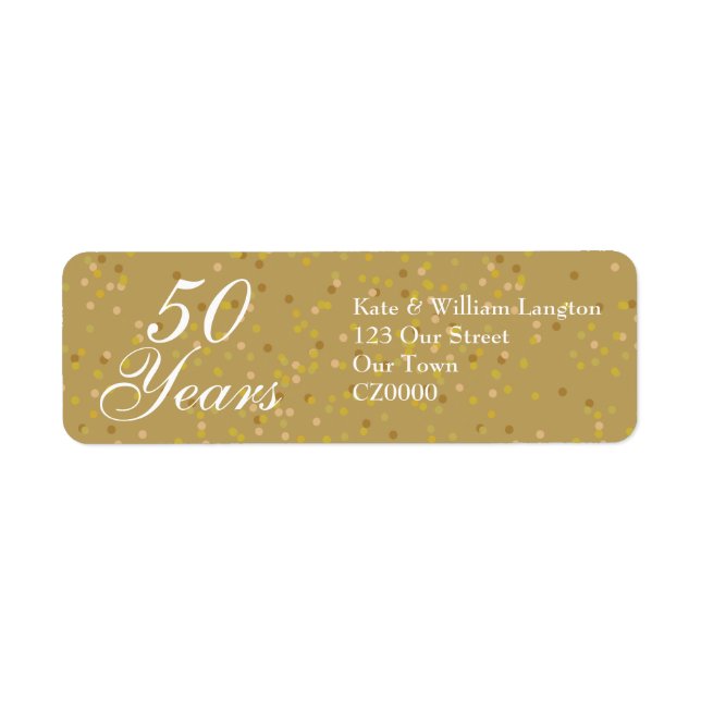 50th Wedding Anniversary Gold Dust Confetti (Front)