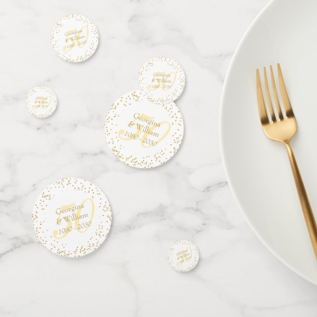 50th Wedding Anniversary Gold Dust Confetti (Group)