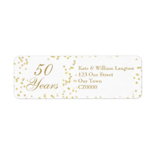 50th Wedding Anniversary Gold Dust Confetti