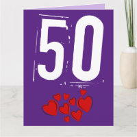 50TH WEDDING ANNIVERSARY GREETING BIG CARD