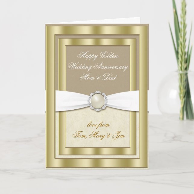 50th Wedding Anniversary Greeting Card (Front)