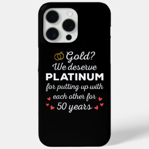 50th Wedding Anniversary I - Gold Funny Couple iPhone 15 Pro Max Case