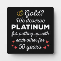 50th Wedding Anniversary I - Gold Funny Couple