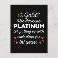 50th Wedding Anniversary I - Gold Funny Couple