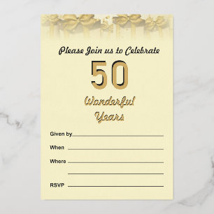 50th Wedding Anniversary Invitation