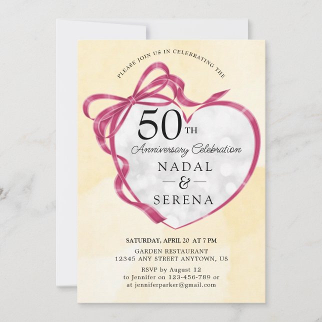 50th Wedding Anniversary Invitation (Front)