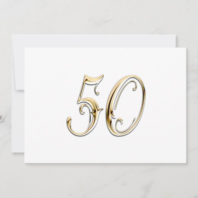 50th Wedding  Anniversary Invitation (Front)