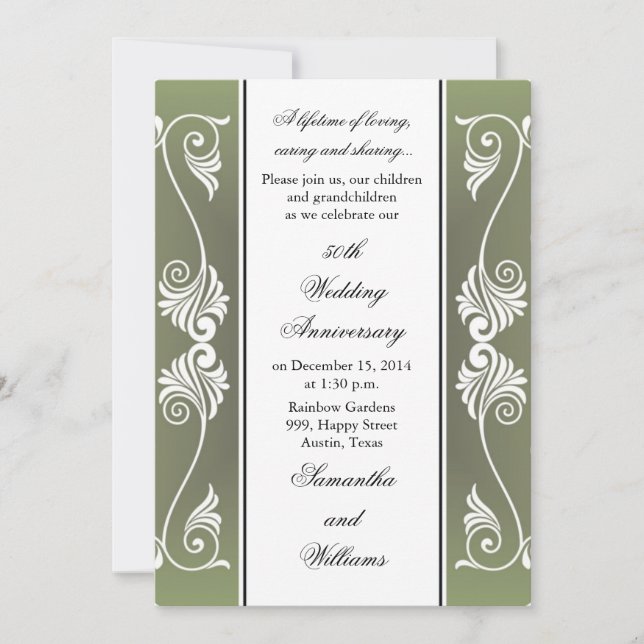 50th Wedding Anniversary Invitation (Front)